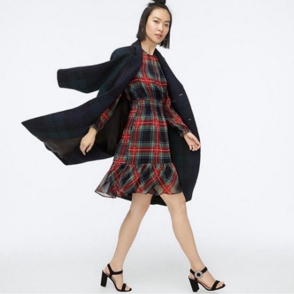 J crew cinch waist dress in tartan plaid - Picture 6 of 6